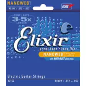 Elixir 12152 Electric NANOWEB Heavy 12-52 Žice Za Elektricnu Gitaru