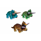 Teddies Plišasti dinozaver/Ceratopsian 38x15cm 3 barve 24m+