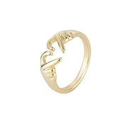 Generic Zlate roke srce prstan darilo ljubezen prstan nakit, (21125876)