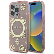 Guess GUHMP16LH4PYEEP iPhone 16 Pro 6.3 pink hardcase IML Peony On 4G Background MagSafe (GUHMP16LH4PYEEP)