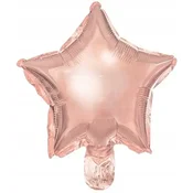 Folija baloni z zvezdami, 25 cm, rožnato zlata, 25 kosov.