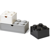 LEGO stone fioke set (3 kom): Crna, bela, siva