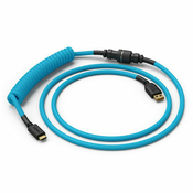 Glorious Coiled Cable Electric Blue, USB-C auf USB-A Spiralkabel - 1,37m, himmelblau GLO-CBL-COIL-EB