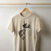 Camiseta Majica sa štampanim printom Cam 429, Muška, Krem