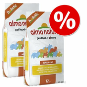 2 x 12 kg Almo Nature Holistic varčno pakiranje za mačke - puran & riž