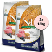 Farmina N&D dog LG PUPPY MEDIUM & MAXI Lamb & Blueberry 2x12 kg
