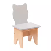 Personalized Wooden Kids’ Chair – Unique Design & Premium Quality! – Kitty grey