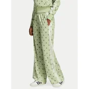 adidas Spodnji del trenirke Satin Polka Dots Wide Leg Pant LI2846 Zelena Relaxed Fit