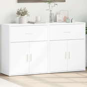vidaXL Komoda 2 kosa bela 60x31x70 cm inženirski les