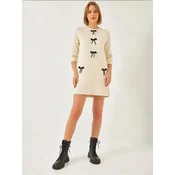 Bianco Lucci Pletena obleka Strickkleider bež