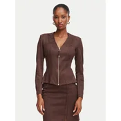 Rinascimento Suknjič CFC0130676003 Temno rjava Slim Fit