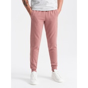 Ombre Mens BASIC cotton jogger sweatpants - dark pink