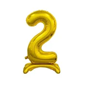 shumee B&C folija balon številka 2 zlat 74 cm