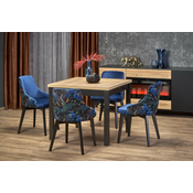 Raztegljiva jedilna miza Tiago kvadrat 90/125 cm - hrast craft/črna