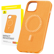 Baseus Magnetic Phone Case for iPhone 15 Fauxther Series (Orange)