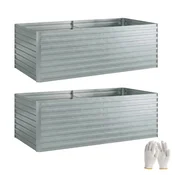 Homestar Komplet dvignjenih gredic 180x90x60 cm srebrne barve, (5000228379)