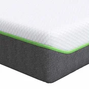 Vidaxl Vzmetnica Bela in siva 90 x 190 cm žakardna tkanina
