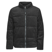 Boxed corduroy jacket black
