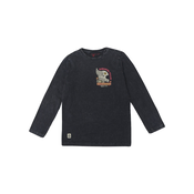 KOROSHI Majica  rumena / siva / češnjevo rdeča / črn denim