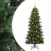Vidaxl Umetna božična jelka z bučko 240 cm 300 LED Toplo bela