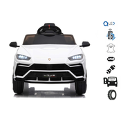 Beneo Djecji auto na akumulator Lamborghini Urus, 12V, 2,4 GHz daljinsko upravljanje, USB / SD ulaz, ovjesi, vrata na otvaranje, mekani EVA kotaci, 2 X MOTOR, bijeli, ORIGINAL licenca