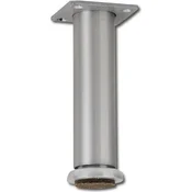 Pohištvena noga, o noge 30 mm, dolžina 160 mm,podnožni krožnik, aluminij,krtačen