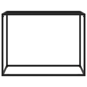 MAISON CHIC konzolna miza - miza ob steni črna 100x35x75 cm kaljeno steklo, (21786403)