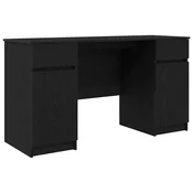 vidaXL Miza Črna Oreh 140x49x76 cm Inženirski les
