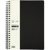Blok za crtanje Drasca - Black, A4, 80 listova