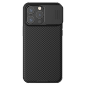 Premium trden ovitek Nillkin CamShield za iPhone 15 Pro - črn