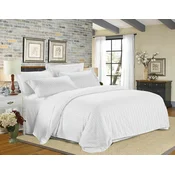 Hotelska posteljina od mikrovlakana JASMINE PURE bijela - pruga 1 cm, hotelski džep Dimenzije posteljine: 70 x 90 cm | 140 x 200 cm