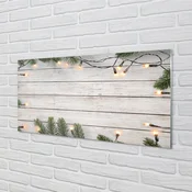 tulup.si Slika na akrilnem steklu Veje svetlega lesa 120x60 cm 4 obešalnika