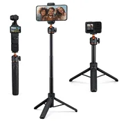 K&F 65cm Desktop Stand & Selfie Stick, 360° Ball Head