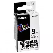 Traka za titlovanje, 9 mm x 8 m, CASIO, bijelo-crna XR 9 WE1