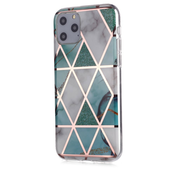 TPU gel ovitek Metal Marble za iPhone 11 Pro - moder