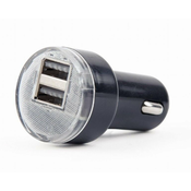 Gembird 2x USB avtomobilski polnilec 2,1A, črn