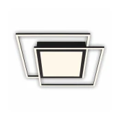 Brilo - LED stropno svetlo 2xLED/16W/230V + LED/19W 51,5x51,5 cm crna