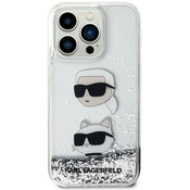 Karl Lagerfeld zaščitni ovitek Liquid Glitter Karl&Choupette Heads , Iphone 11/XR