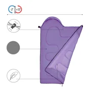 Northix Violet Junior spalna vreča - lahka, kompaktna