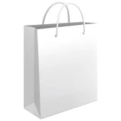 VREĆICE UKRASNE 34X39X10CM SJAJNA PLASTIFIKACIJA FORNAX BIJELE