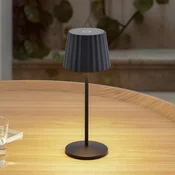 Lindby LED-akumulatorska namizna svetilka Esali, črna, kovina, IP65 - Dnevna soba/jedilnica - Sodobni - Aluminij