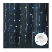 Aigostar-LED spoljašnja božicna girlanda 300xLED/8 funkcija 3xAA 6x2m IP44 hladna bela