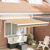Vidaxl Retraktilna tenda večbarvno 300 x 250 cm Tkanina in kovina
