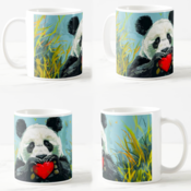 Šolja Panda, 330 ml, Bela