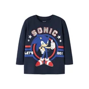 NAME IT Majica NMMOISIN SONIC modra / marine / živo rdeča / srebrna