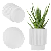 KADAX Cvetlični lonec s pokrovom, 13 cm, beli, plastični