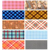 10x KOMPLET FOLIJE ZA PRENOS NOHTOV 10 cm x 4 cm, KARIRASTI VZOREC