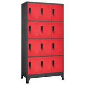 Greatstore Zapiralna omara, antracitno rdeča, 90x45x180 cm