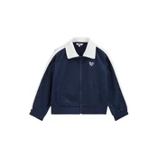 WE Fashion Pletena jopa temno modra / bela