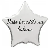 Personal Balon iz folije z besedilom - Srebrna zvezda, 45 cm